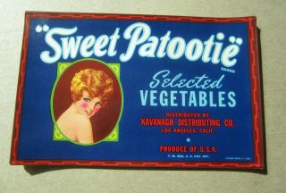 Of 25 Old Vintage Sweet Patootie Vegetable Labels - Los Angeles Ca