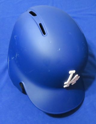 La Dodgers Team Issued 11/1/2019 Rawlings Matte Blue Batting Helmet Sz 7 1/2