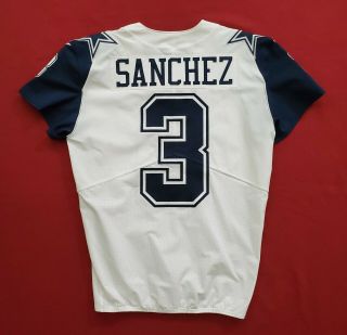 3 Mark Sanchez Of Dallas Cowboys Color Rush Game Issued Jersey