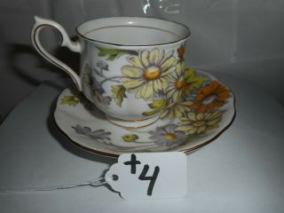 Vintage Teacup Tea Cup And Saucer Set Royal Albert Flower Of The Month Daisy