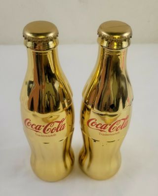 Dale Earnhardt And Dale Earnhardt Jr 1998 Gold Coca Cola Collectors Bottle Rare