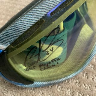 Christian Colon 2015 PLAYOFF CLINCH GOGGLES autograph Royals Worn 2