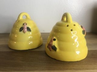 Vintage Victor Goldman Vg Japan Beehive With Bees Salt And Pepper Shakers