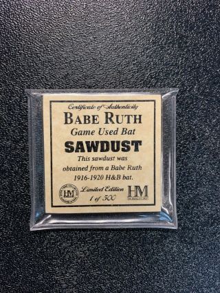 Babe Ruth Highland Game - Bat Sawdust 1/500 Hof