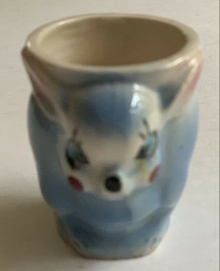 Vintage Bunny Rabbit Egg Cup Japan 2 1/4” Tall 1 3/4” Across