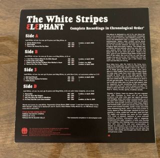 RARE Record Store Day 2013 2 LP ELEPHANT The White Stripes,  Jack White with PIN 2
