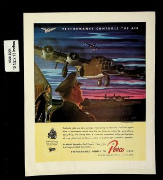 1943 Pesco Performance Points War Plane Vintage Print Ad 20030