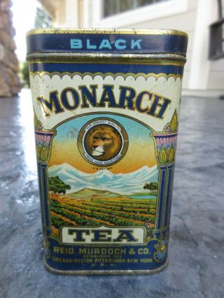 Vintage Monarch Black Tea Tin,  Colors