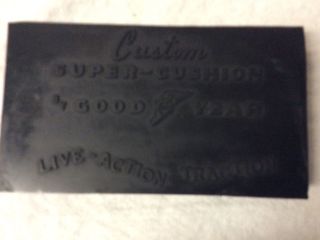 Vintage Good Year Tire And Rubber Co Advertisment Custom Cushion