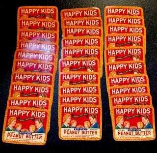 (30) 1934 Happy Kids Peanut Butter Advertising Labels - Cairo - Georgia