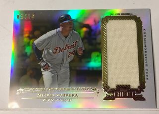 2013 Topps Tribute Gold = Miguel Cabrera Commemorative Cuts = 2 Of Only 15 Nm/m