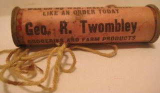 Old Tin Advertising Whistle - War Or No War Make A Noise - Grocery In Sanford Me