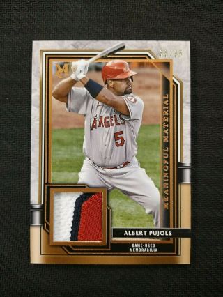 2021 Topps Museum Albert Pujols Meaningful Materials 3 - Color Patch 35/35 Read