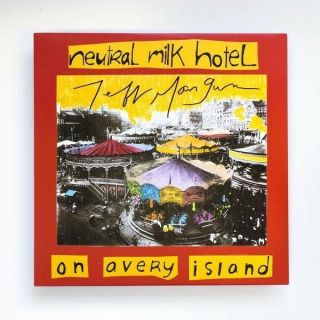 Signed Neutral Milk Hotel On Avery Island Vinyl Record Lp Jeff Mangum
