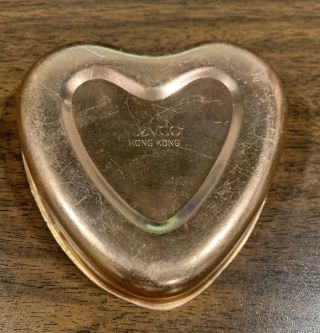 Vintage Nevco Small Copper Jello Mold Heart 3.  5” X 3” X 1”