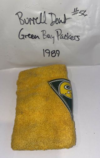 1989 Green Bay Packers Burnell Dent 56 Player Worn Football Wristband