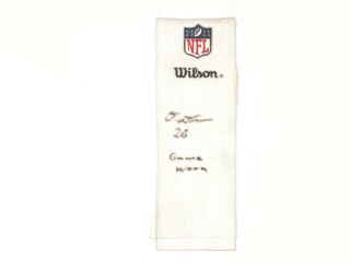 Orleans Darkwa York Giants Game Worn Signed Official White Wilson Towel