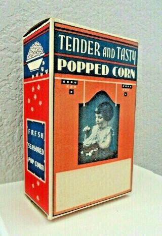 Vintage H & H Tender and Tasty Popped Pop Corn Box - Oh Boy But It ' s Good 2