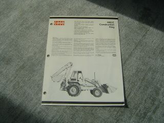 Case 680 680e Construction King Tractor Loader Backhoe Brochure
