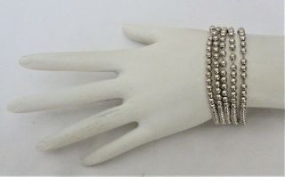 Mma Metropolitan Museum Of Art 5 - Strand Sterling Silver Hammered Bead Bracelet