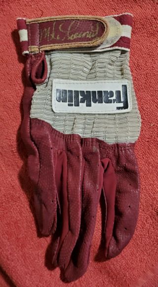 Mike Greenwell Boston Red Sox Game Worn Signed Franklin Batting Glove
