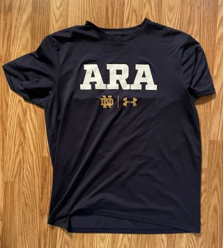 Notre Dame Football Team Issued Under Armour Shirt Ara Large