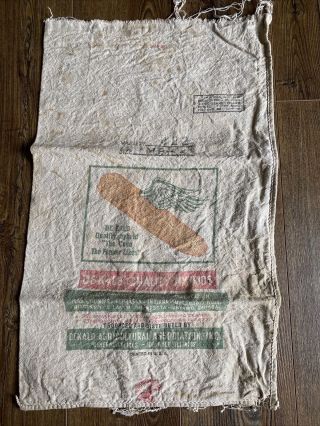 Vintage Dekalb Hybrids Hybrid Cloth Seed Corn Bag Sack