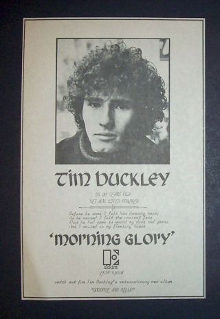 Tim Buckley Moring Glory,  Goodbye And Hello 1967 Small Poster Type Ad,  Advert