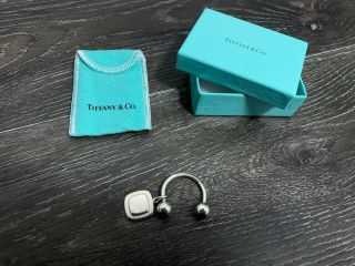 Tiffany & Co.  Horseshoe Key Ring W/ Square Charm