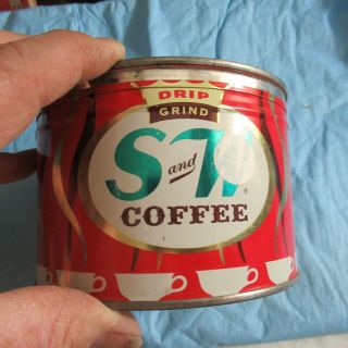 Vintage S And W 1 Lb Coffee Can