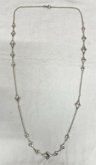 Robert Lee Morris Rlm Sterling Silver Modernist Necklace 36” Long 46 Grams