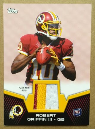 2012 Topps Rookie = Robert Griffin Iii Rookie Card = 3 Color Patch