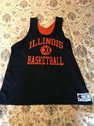 Practice Worn / 55 Illinois Fighting Illini Basketball Jersey - Early 90 