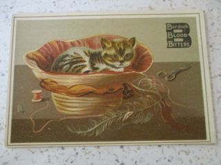 Antique Trade Card,  " Burdock Blood Bitters ",  Foster Milburn & Co,  Buffalo,  N.  Y.