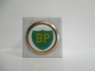 Vintage Bp British Petroleum Oil Co 1960’s Marble Paperweight