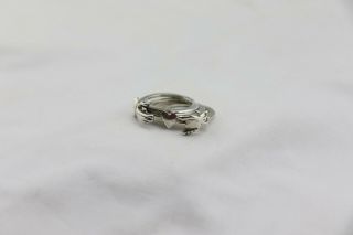 Vintage Sterling Silver Fede Gimmel Three Piece Puzzle Ring Size 7 Holding Hands