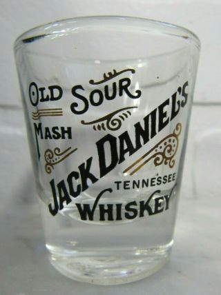 Whiskey Shot Glass Vintage Old Sour Mash Jack Daniel 