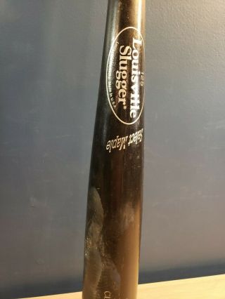 Zach Sorensen Game Bat Cracked Cleveland Indians Louisville Slugger S318 3
