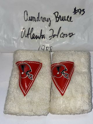 1988 Atlanta Falcons Aundray Brue Player Wristbands Sweatband
