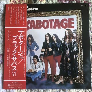 Black Sabbath Sabotage Vertigo Rj7043 Japan Obi Lp 1975 1st Press Lyrics Nm/ex -