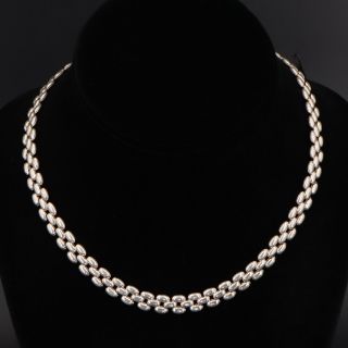 Sterling Silver - Italy 9mm Panther Chain Link 16 " Necklace - 16g