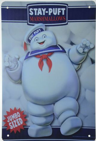 Stay Puft Marshmallows Ghostbusters Movie Retro Metal Tin Sign 8x12 "