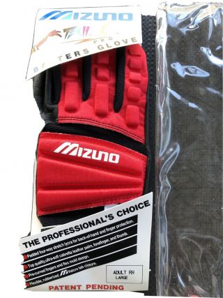 Mizuno Techfire Pro Batters Glove Right Hand Large Red Great Glove