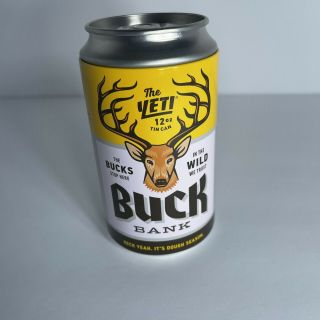 The Yeti 12oz Tin Beer Soda Can Buck Bank Collectible Safe Stash 2 Aluminum