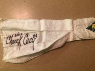 Chuck Cecil Autograph Game Worn Towel Packers