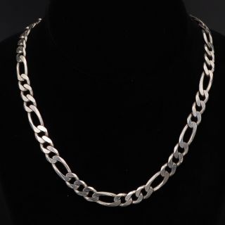 Sterling Silver - Italy 9mm Figaro Chain Link 20 " Men 