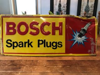 Bosch Spark Plug Metal Sign By Scioto Signs Ohio 1980