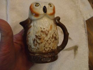 Tony Wood Studio Owl Pitcher Creamer Porcelain Made In England