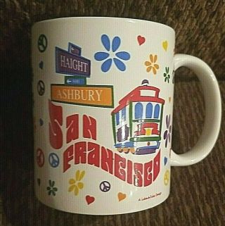 San Francisco Haight Ashbury Peace Symbols/flowers/hearts Cup Mug