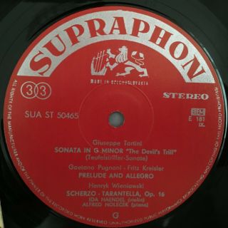 U749 Ida Haendel Famous Violin Compositions Supraphon SUA ST 50465 Stereo 2